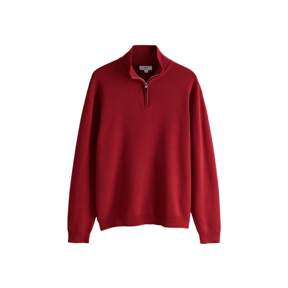 Pull à col zippé rouge bordeaux, NEXT