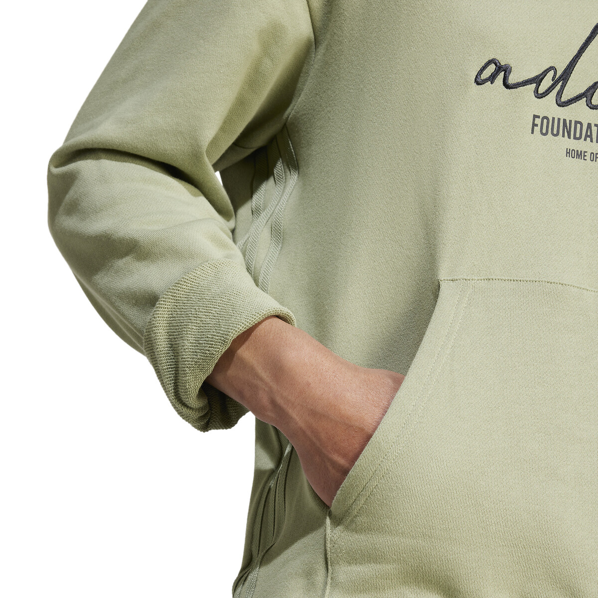 Sweat à capuche avec double logo vert kaki, ADIDAS SPORTSWEAR