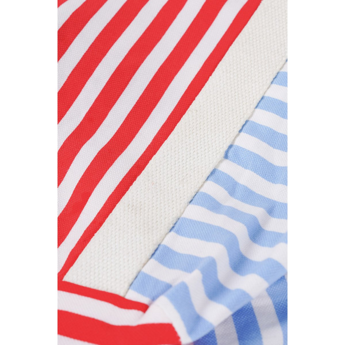 Sac de plage rayé en coton milk/placid blue/carminio, ARMOR-LUX