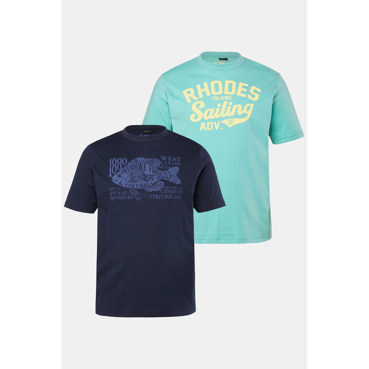 Lot de 2 T-shirts JP 1880 vert jade, JP1880