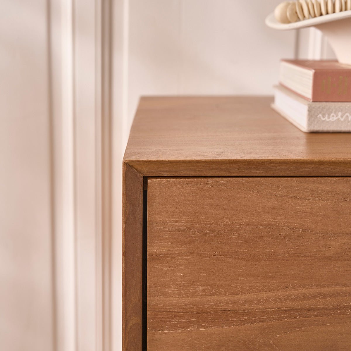 Commode en teck massif 110 cm 4 tiroirs GUSTAVE naturel, BERAH GETAH