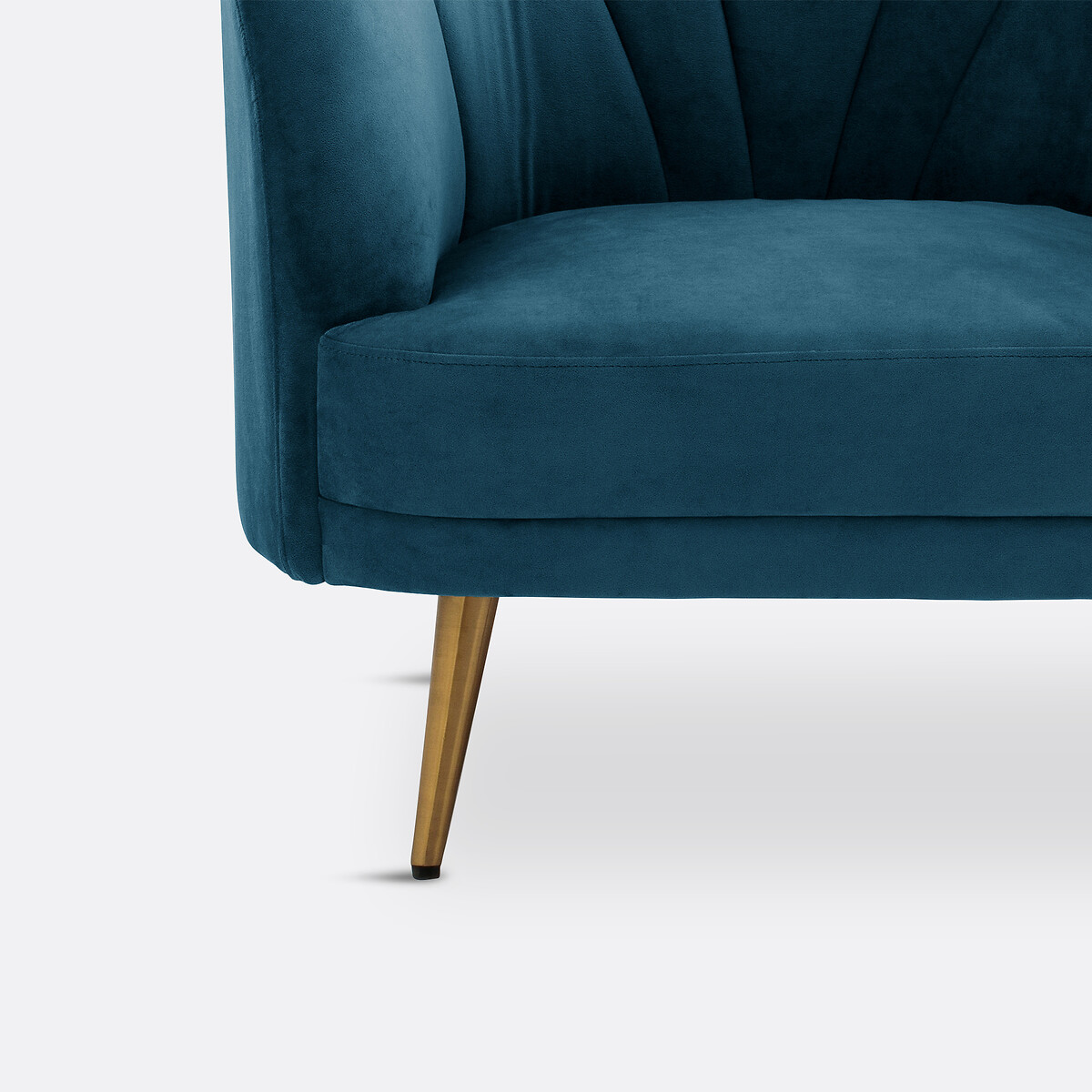 Fauteuil velours, Leone bleu de prusse, LA REDOUTE INTERIEURS