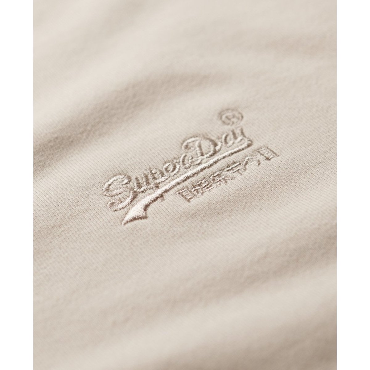 Sweat ras du cou à logo Essential beige taupe clair, SUPERDRY