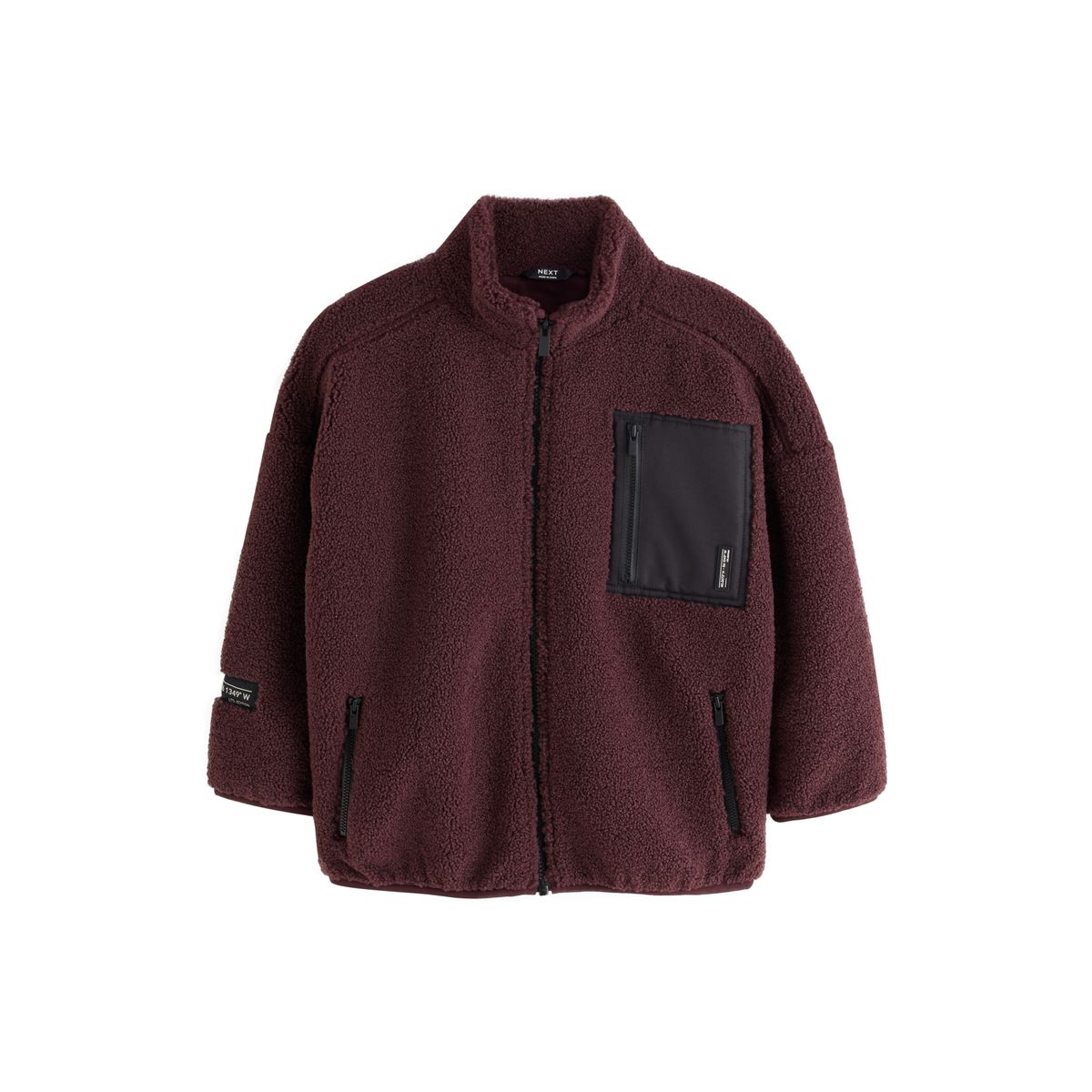 Polaire zippée prune, NEXT