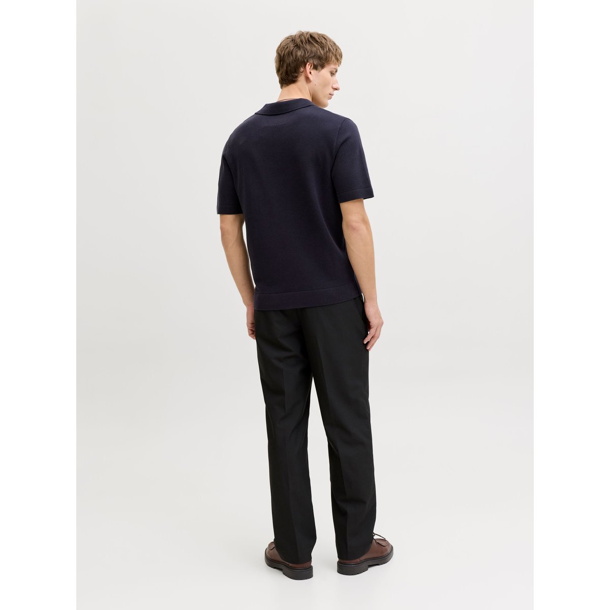 Polo Tricoté bleue - night sky 1, JACK & JONES