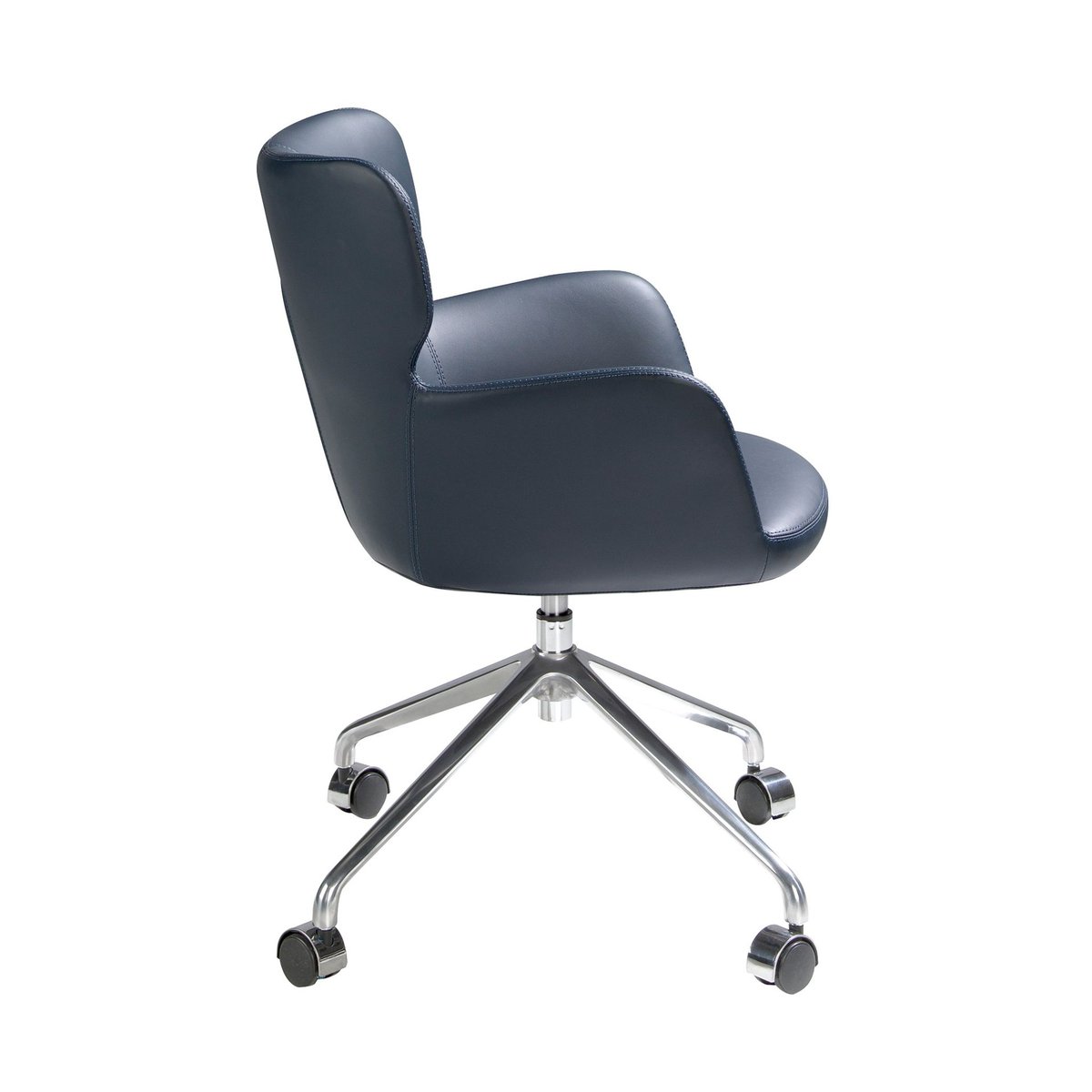 Chaise de bureau pivotant en similicuir bleu bleu | acier, ANGEL CERDA
