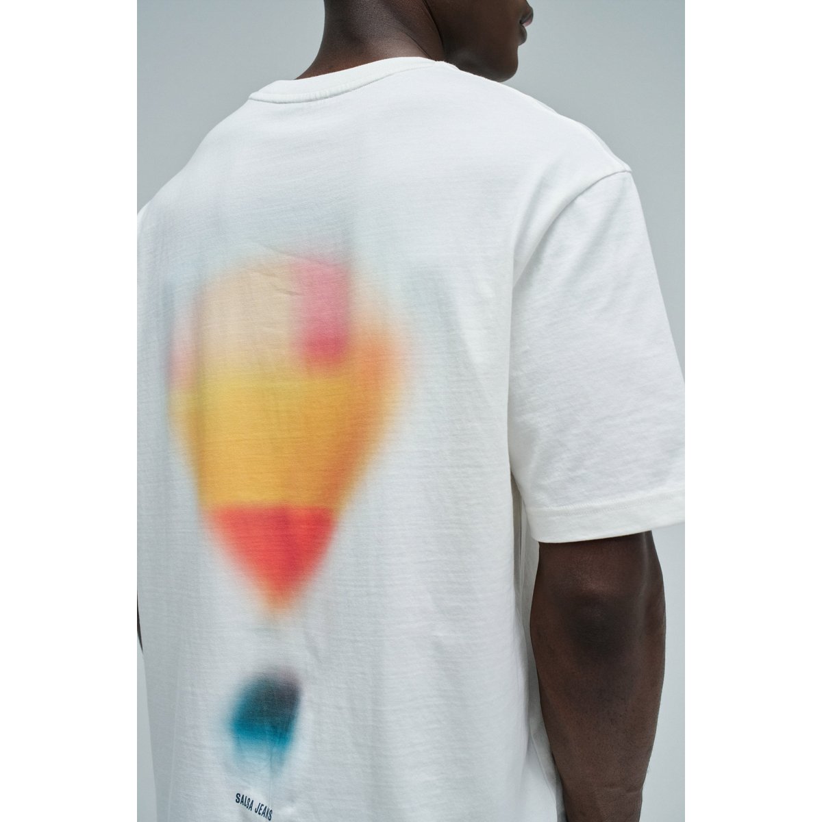 T-SHIRT AVEC IMPRIMÉ AU DOS beige, SALSA JEANS