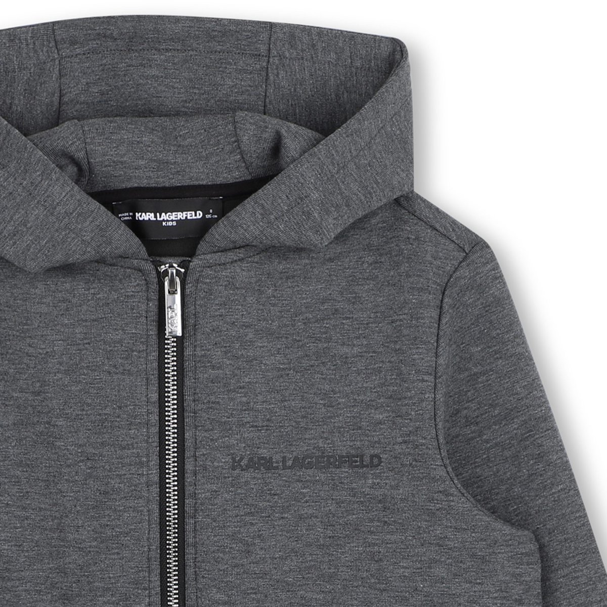 Sweat à capuche gris fonce chine, KARL LAGERFELD KIDS