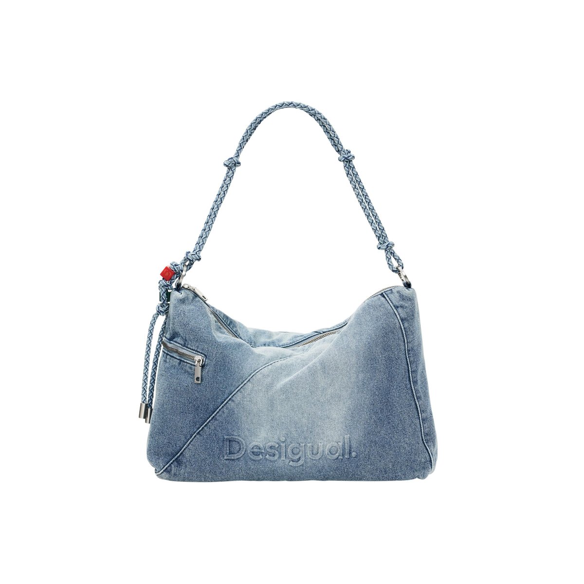 Grand sac charms denim bleu, DESIGUAL
