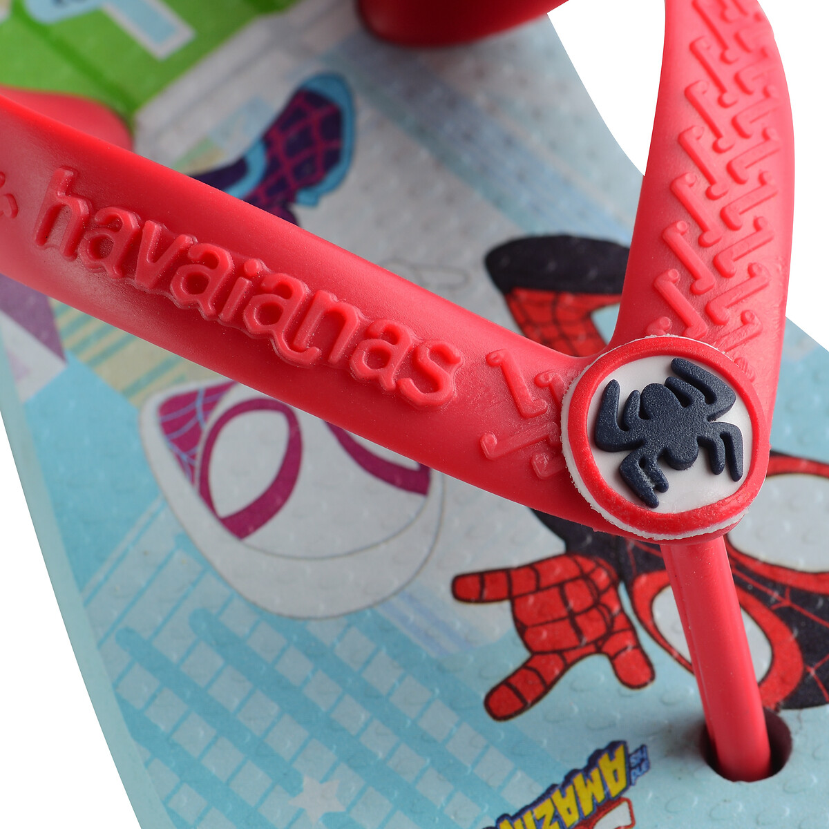 Tongs Baby Marvel bleu/rouge, HAVAIANAS
