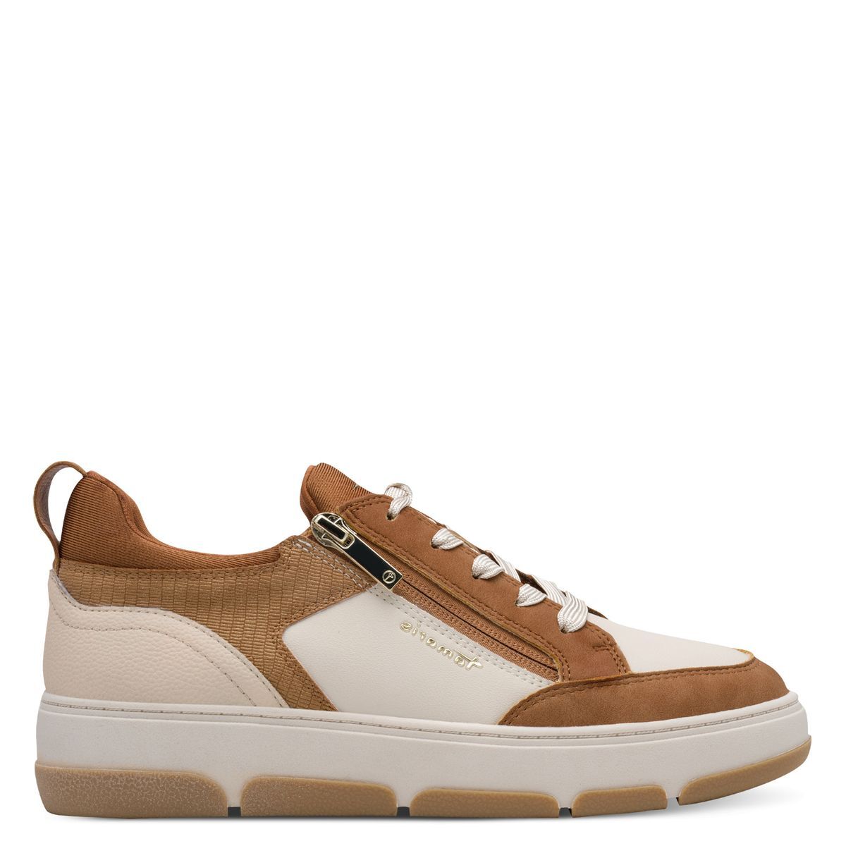 Basket à lacets marron cognac combiné, TAMARIS