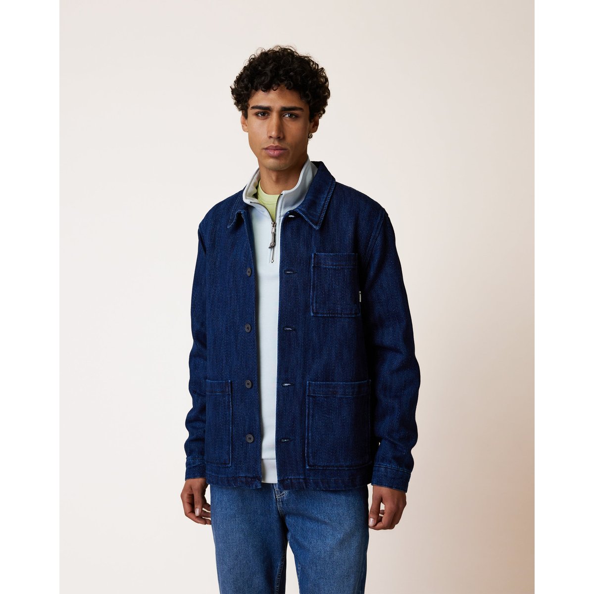 Veste denim bleu foncé, FAGUO