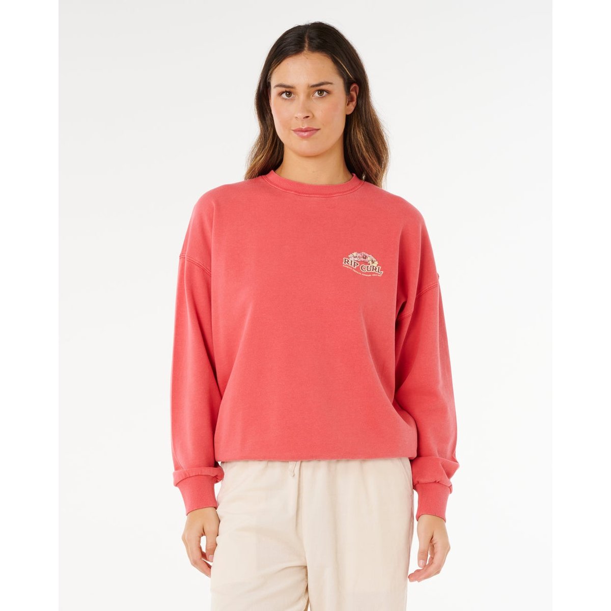 Sweat col rond Bells Heritage rouge profond, RIP CURL
