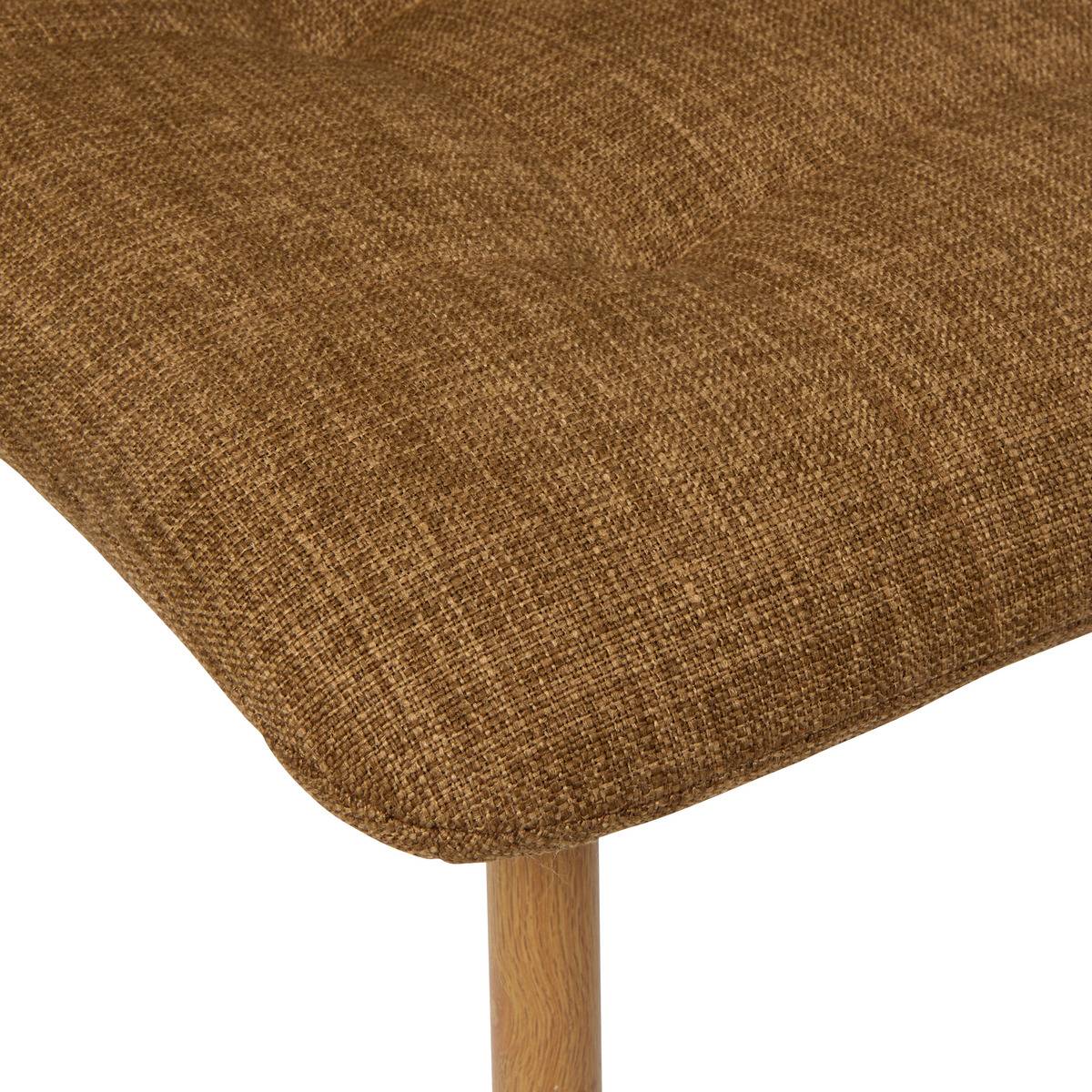 Chaise en tissu capitonné SIRAC cannelle, ATMOSPHERA