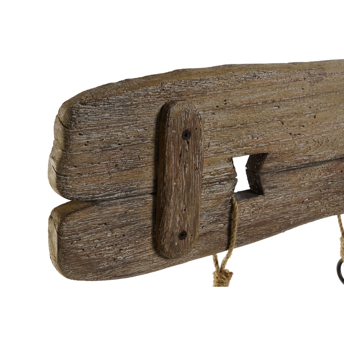 Portemanteau mural bois et métal 99x3x31cm bois, WADIGA