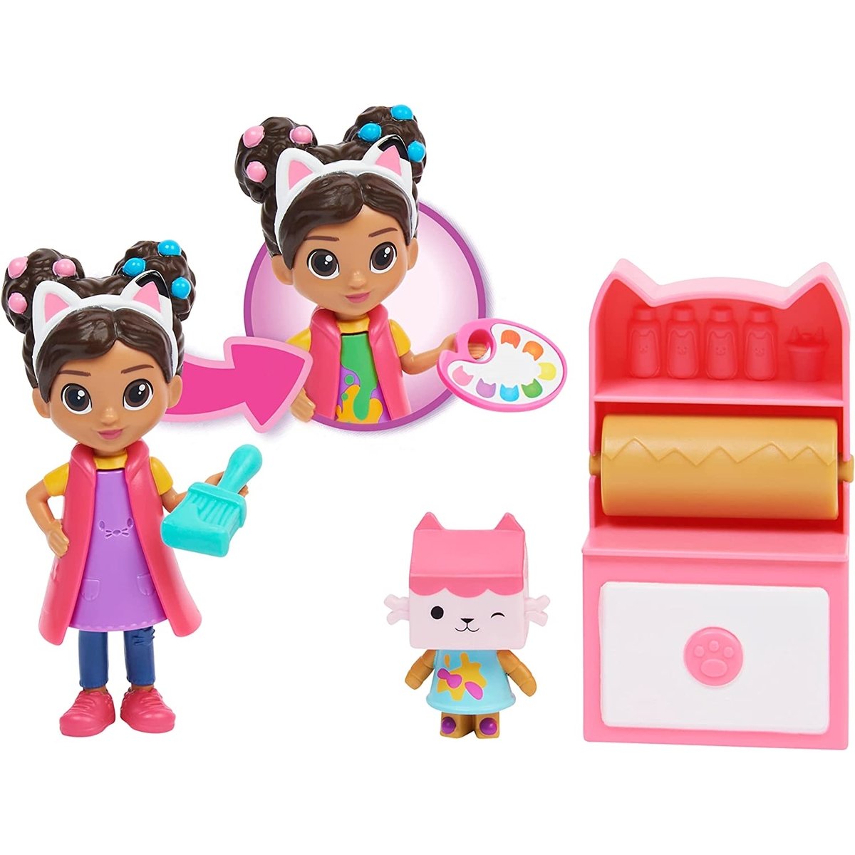 Figurine et accessoires pour Maison de poupée Studio d'Art Gabby's Dollhouse multicolore, SPIN MASTER