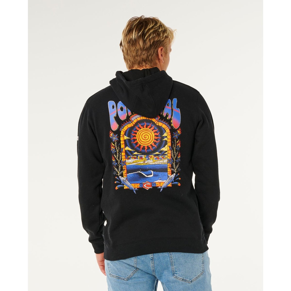 Sweat à capuche MEO PENICHE Pro 26 black, RIP CURL