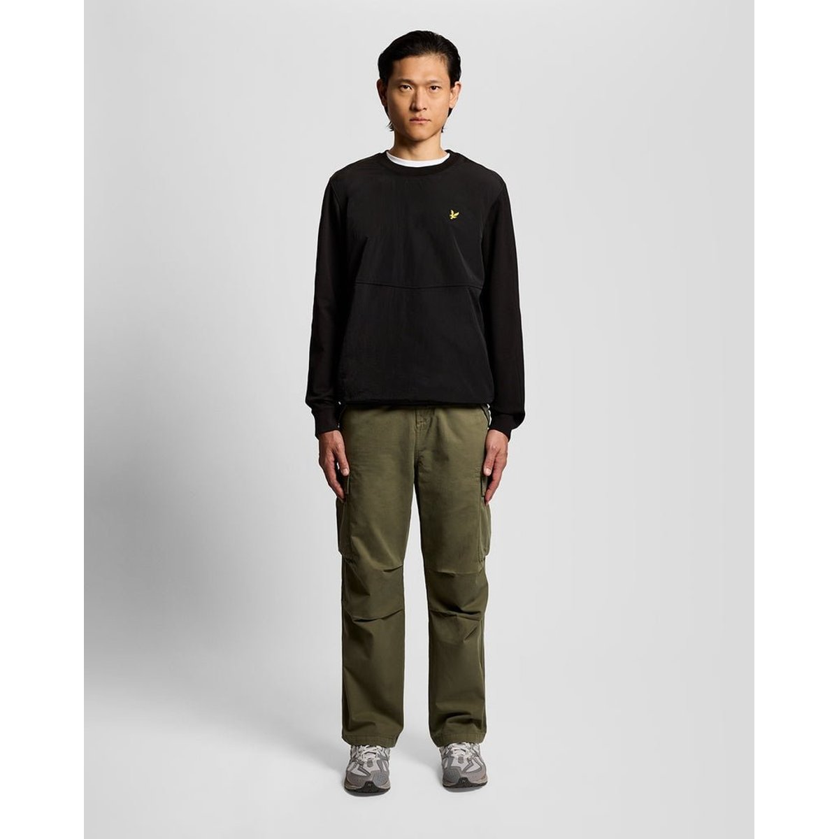 Sweat-shirt demi-manche raglan noir jais, LYLE & SCOTT