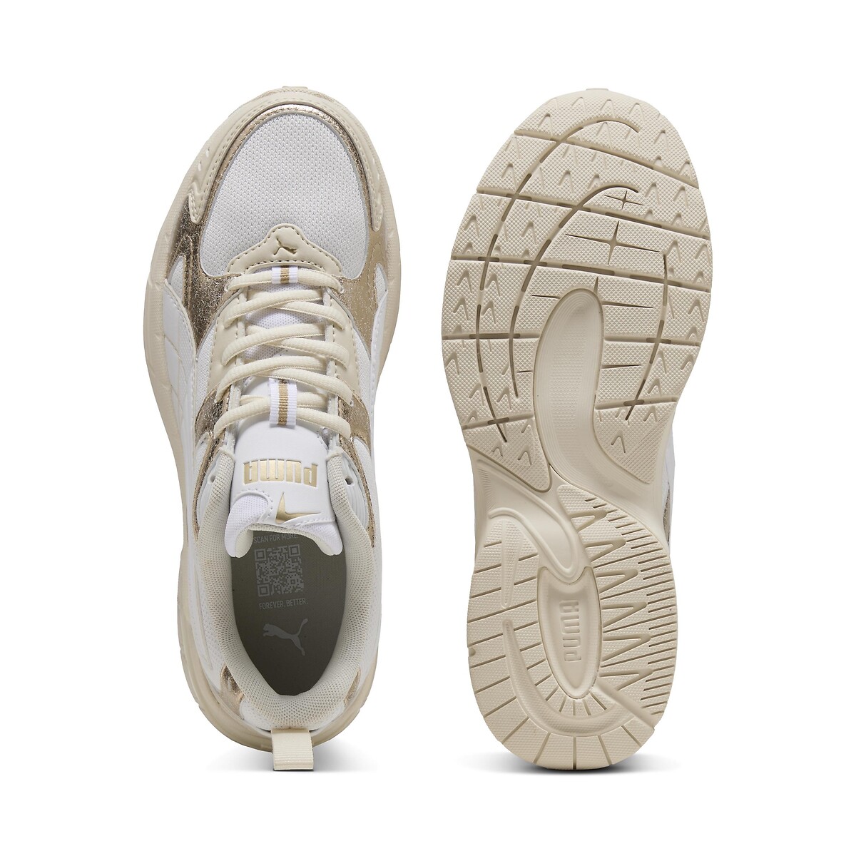 Baskets Milenio Tech 2000 Metallic Whisper blanc/doré, PUMA