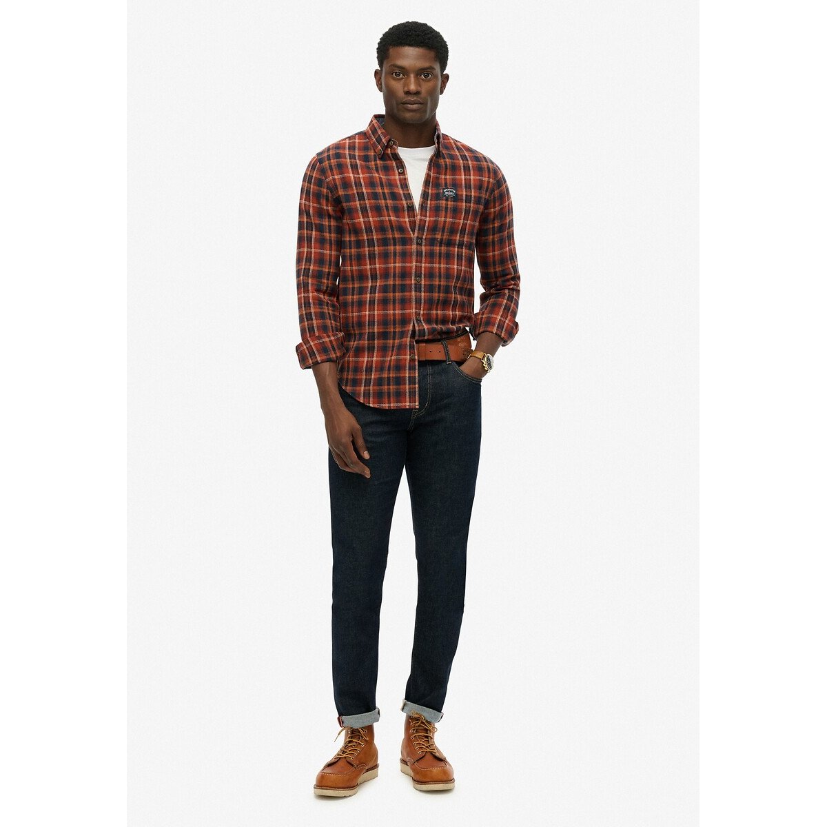 Chemise à carreaux rouge, SUPERDRY