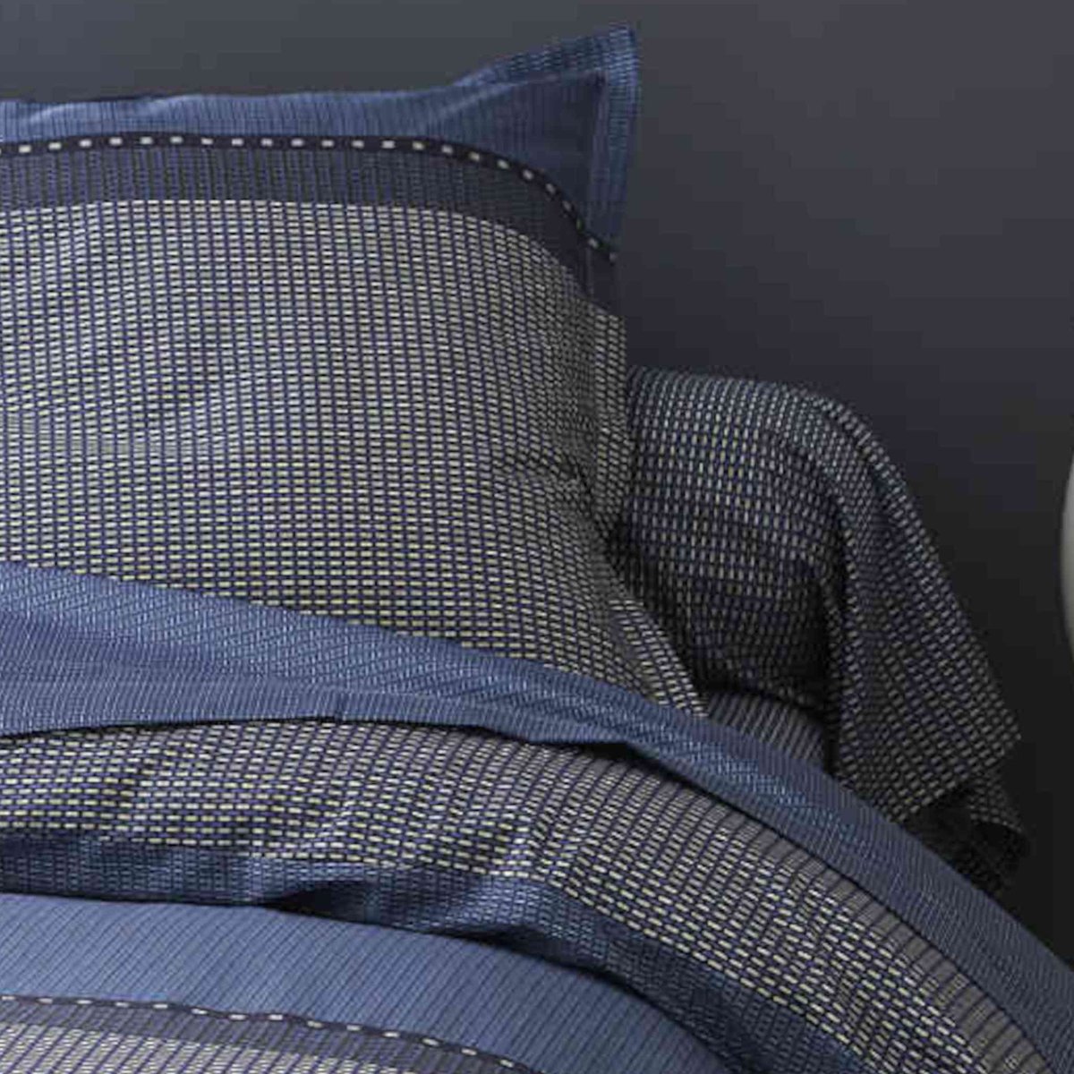 Drap housse satin bonnet 30 cm ENZO bleu, TRADILINGE