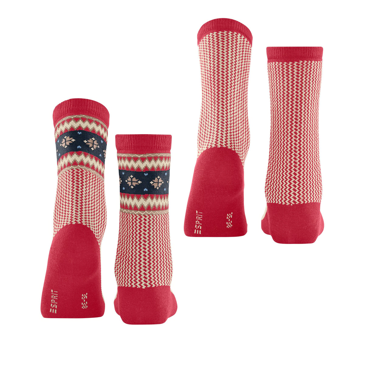 Chaussettes pour bottes Scandi 2-Pack Opaque rouge, ESPRIT