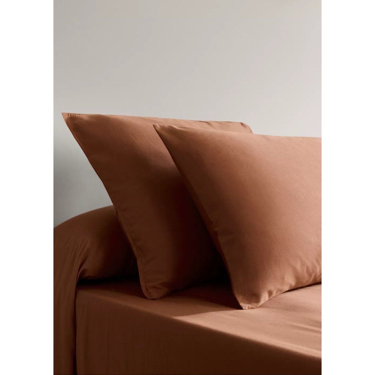 Taie d'oreiller coton lavé 45x110 cm caramel, MANGO HOME