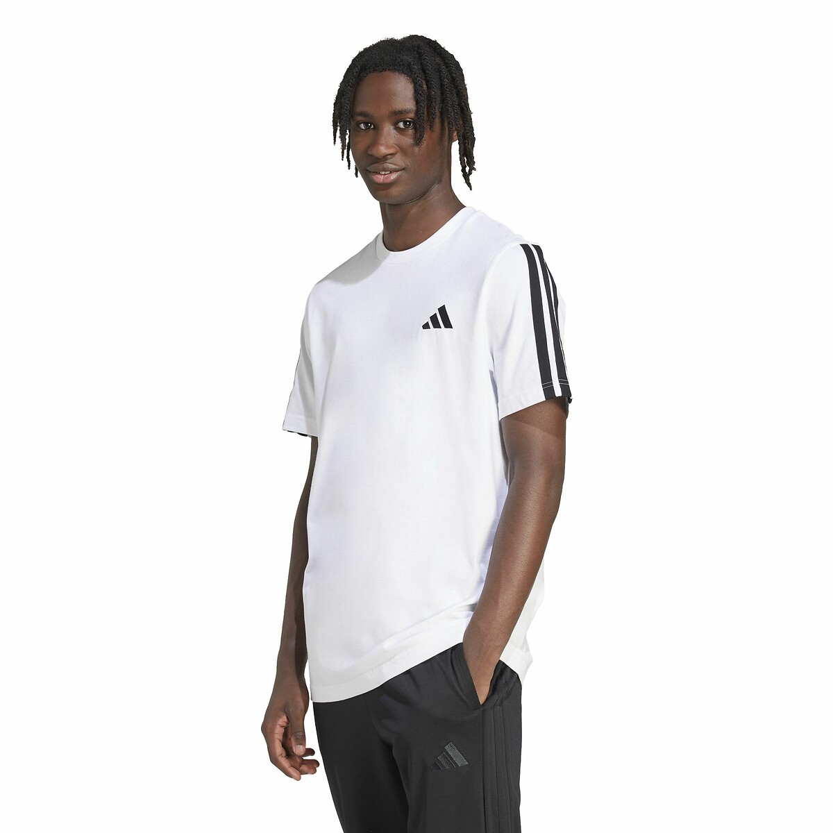 T-shirt 3 Stripes blanc, ADIDAS SPORTSWEAR