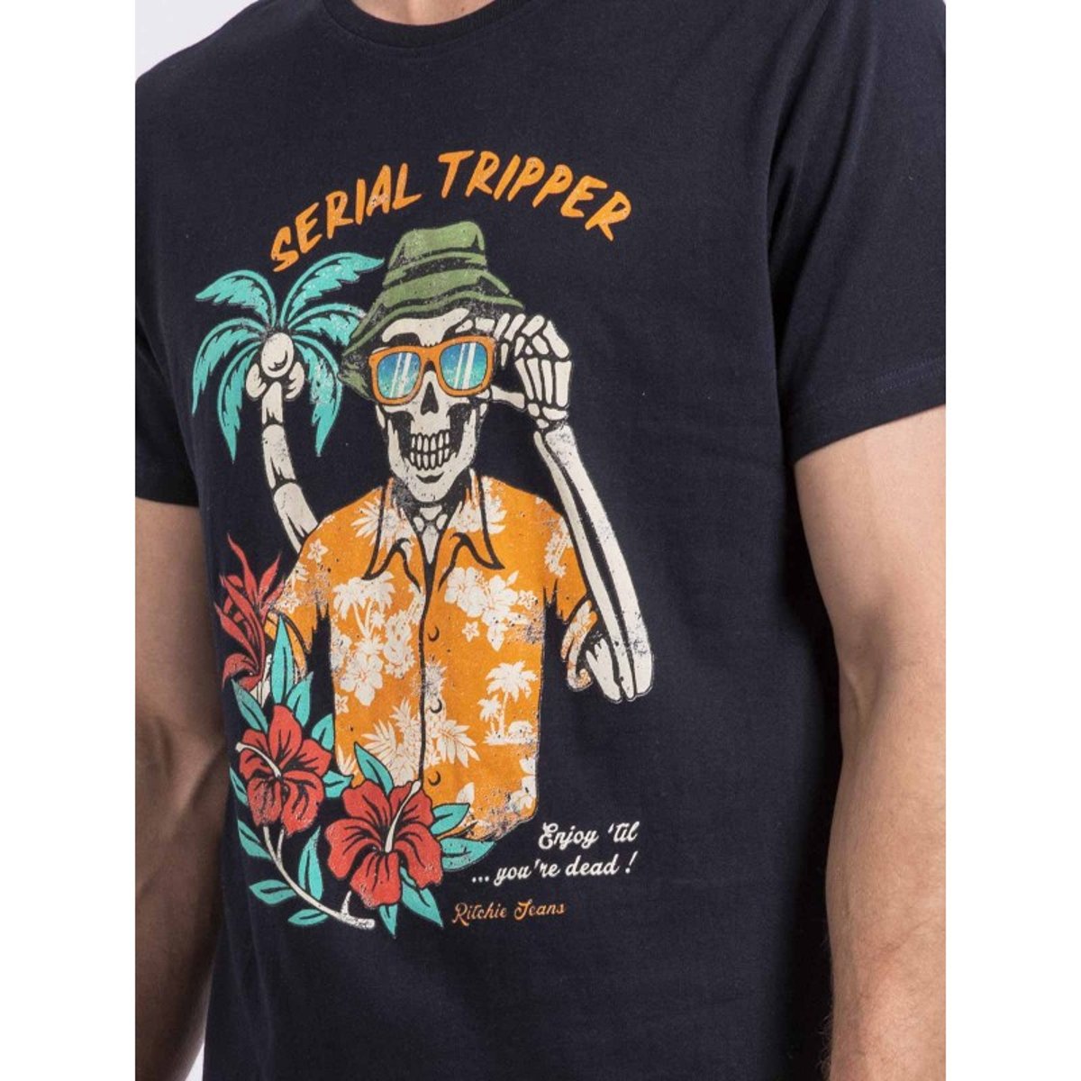 T-shirt Col Rond Nulrik bleu marine, RITCHIE
