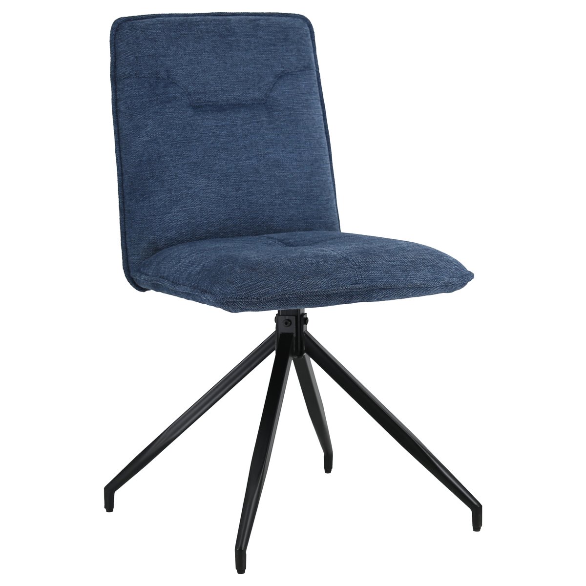 Lot de 2 chaises en tissu bleu, AREN bleu, noir, HAPPY GARDEN