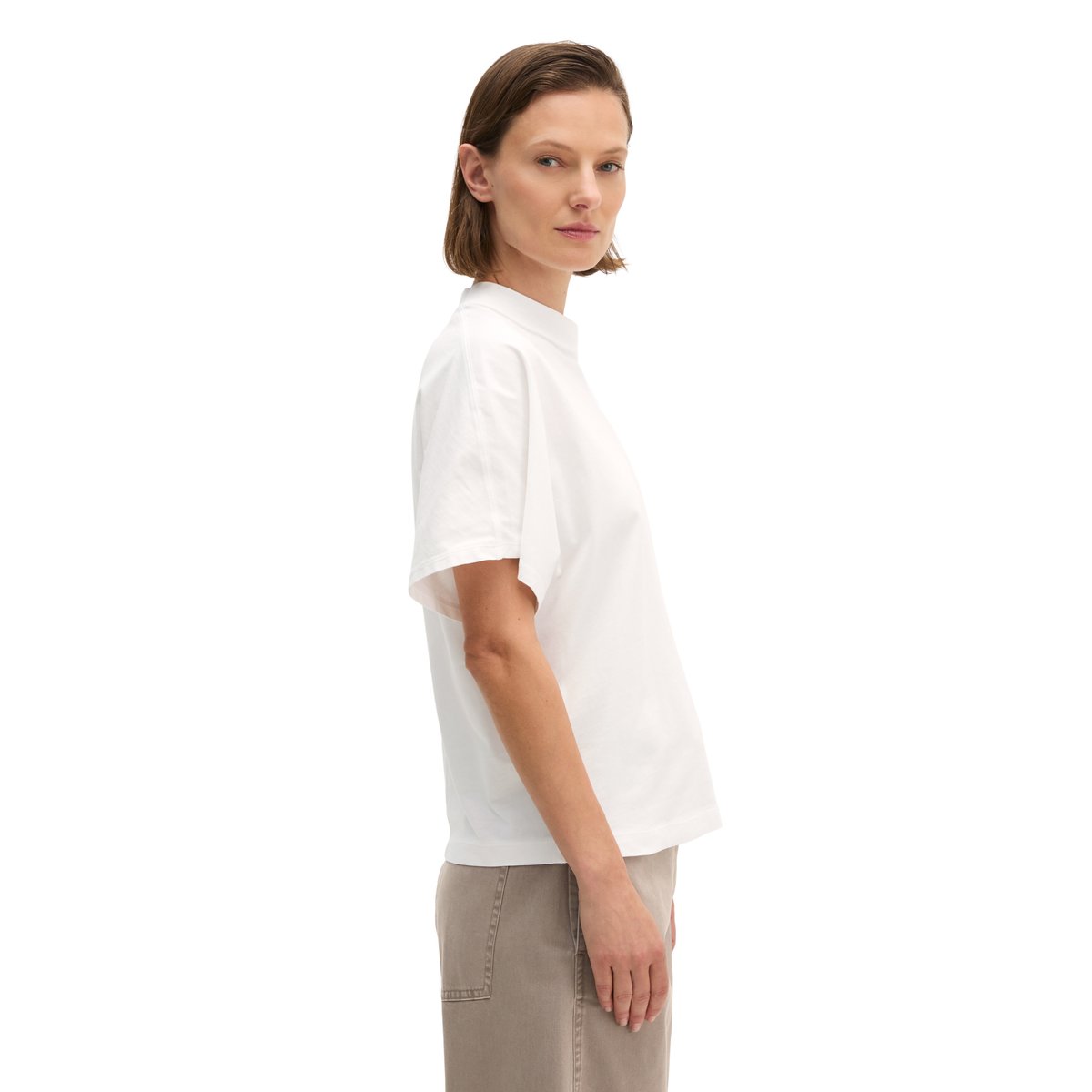 T-shirt oversize en jersey simple de coton blanc, MARC O'POLO