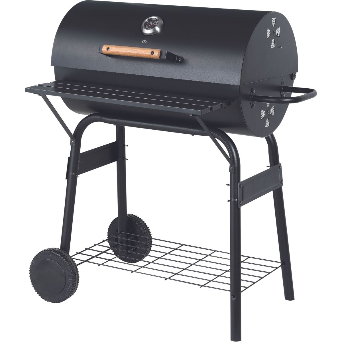 Barbecue charbon EBCA1 noir sur chariot, 62x35 cm noir, ESSENTIEL B