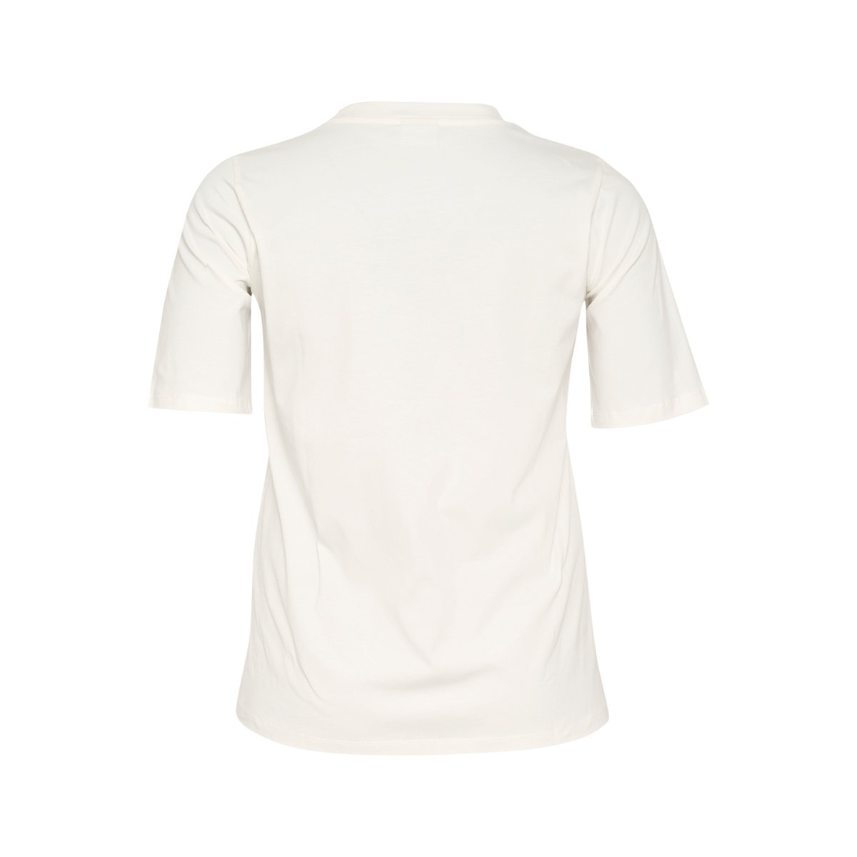 T-shirt blanc chalk, KAFFE CURVE