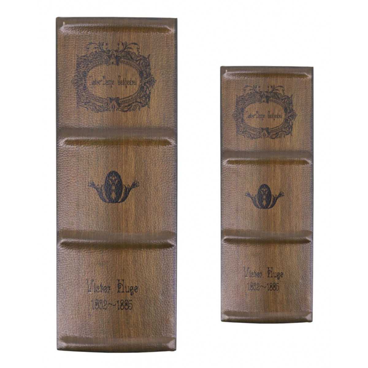 Livre notre dame carton similicuir marron, DECORATION D’AUTREFOIS
