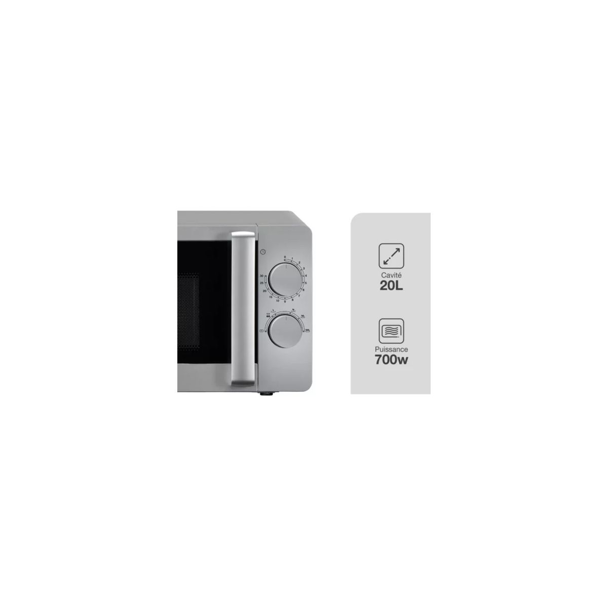 Micro ondes EM206S couleur unique, ESSENTIEL B