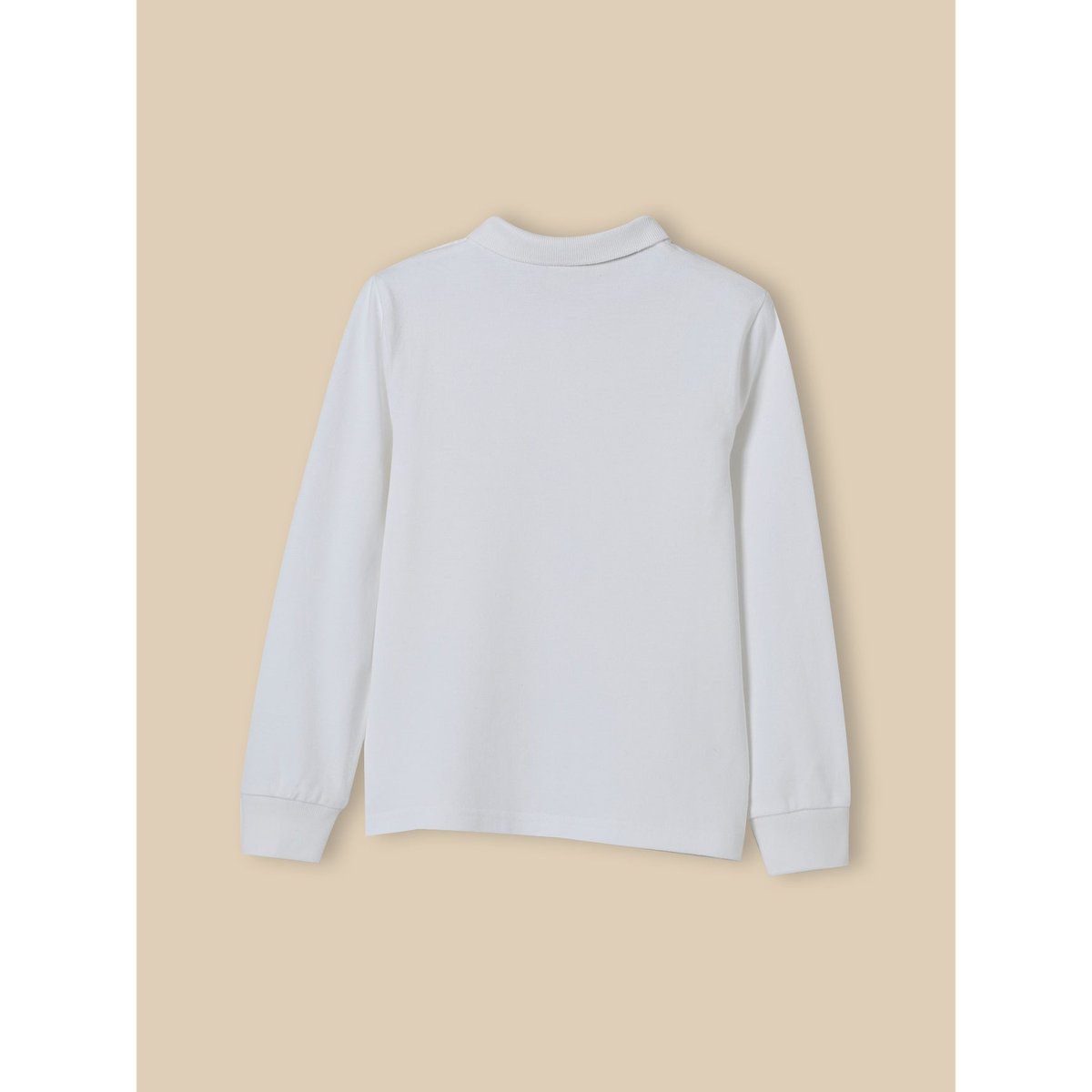 Polo en coton biologique blanc clair uni, CYRILLUS