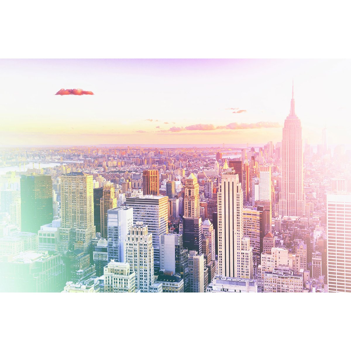 Tableau new york pastel tableau alu dibond, HEXOA