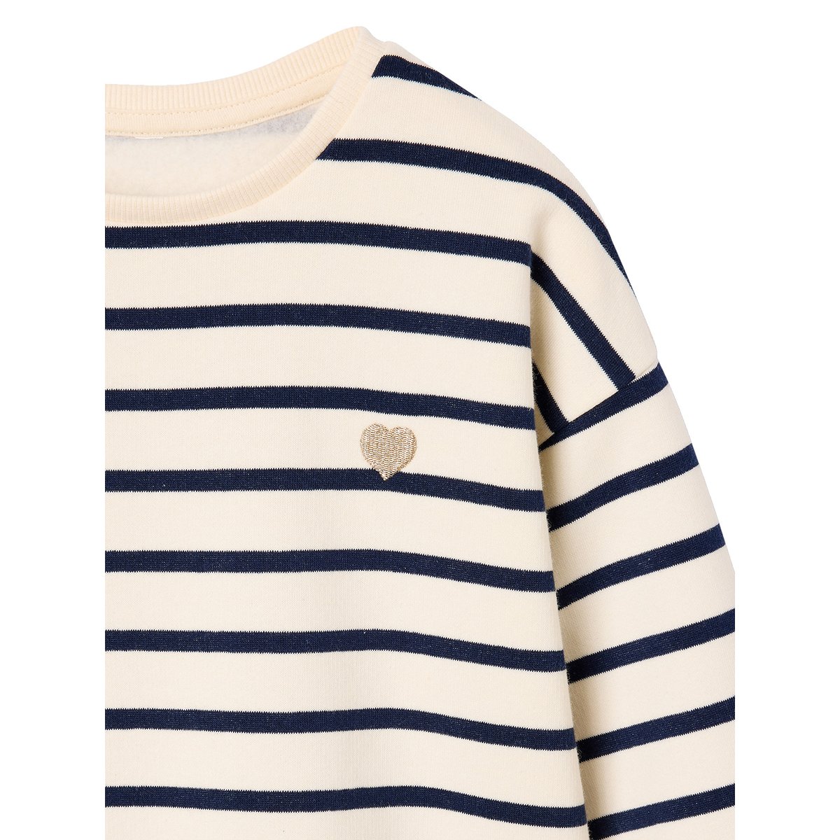 Robe 2 en 1 molleton et gaze de coton marine, VERTBAUDET