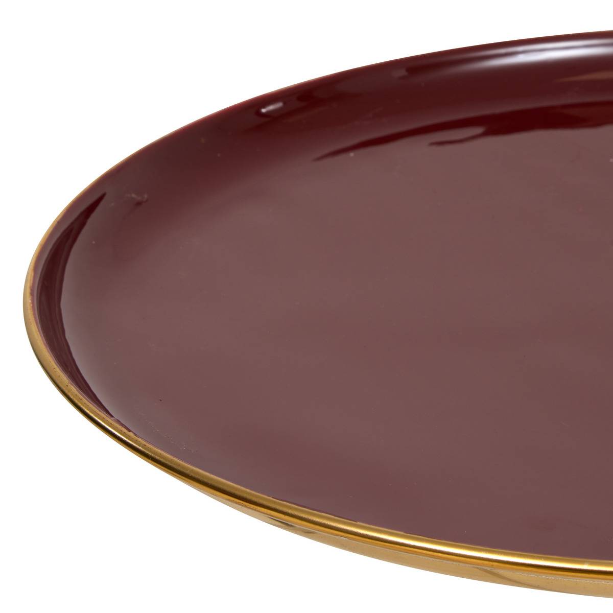 Plateau rond Numa grand format D. 37 cm couleur unique, FEERIC LIGHTS & CHRISTMAS