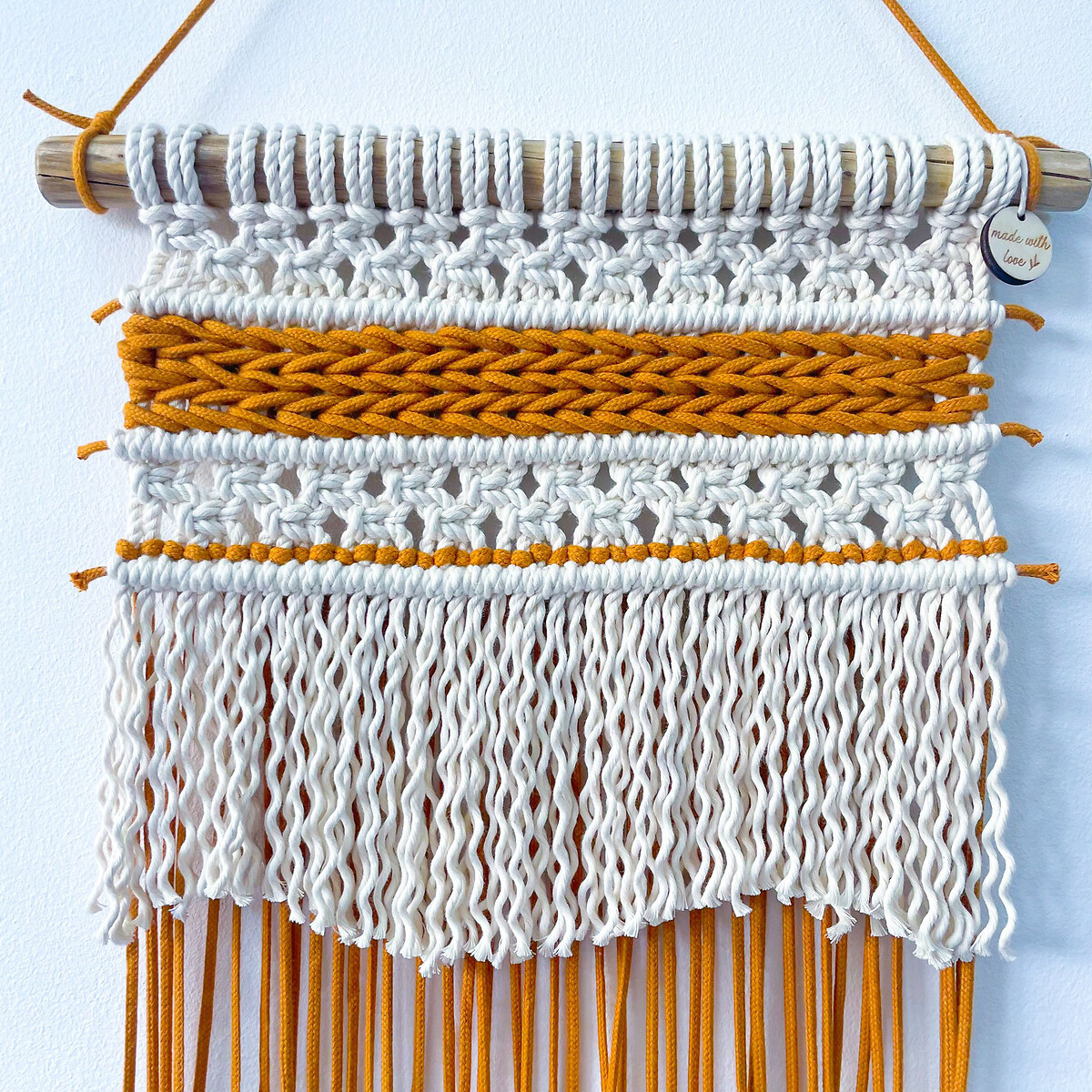 Decoração de parede em macramé BLUES, Macramar camel, MACRAMAR