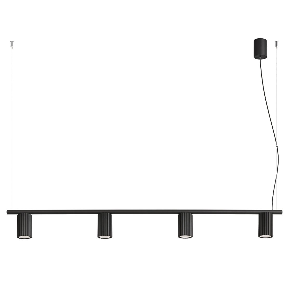 Lustre Aluminium Noir GU10 4 KARBON noir, EDEN