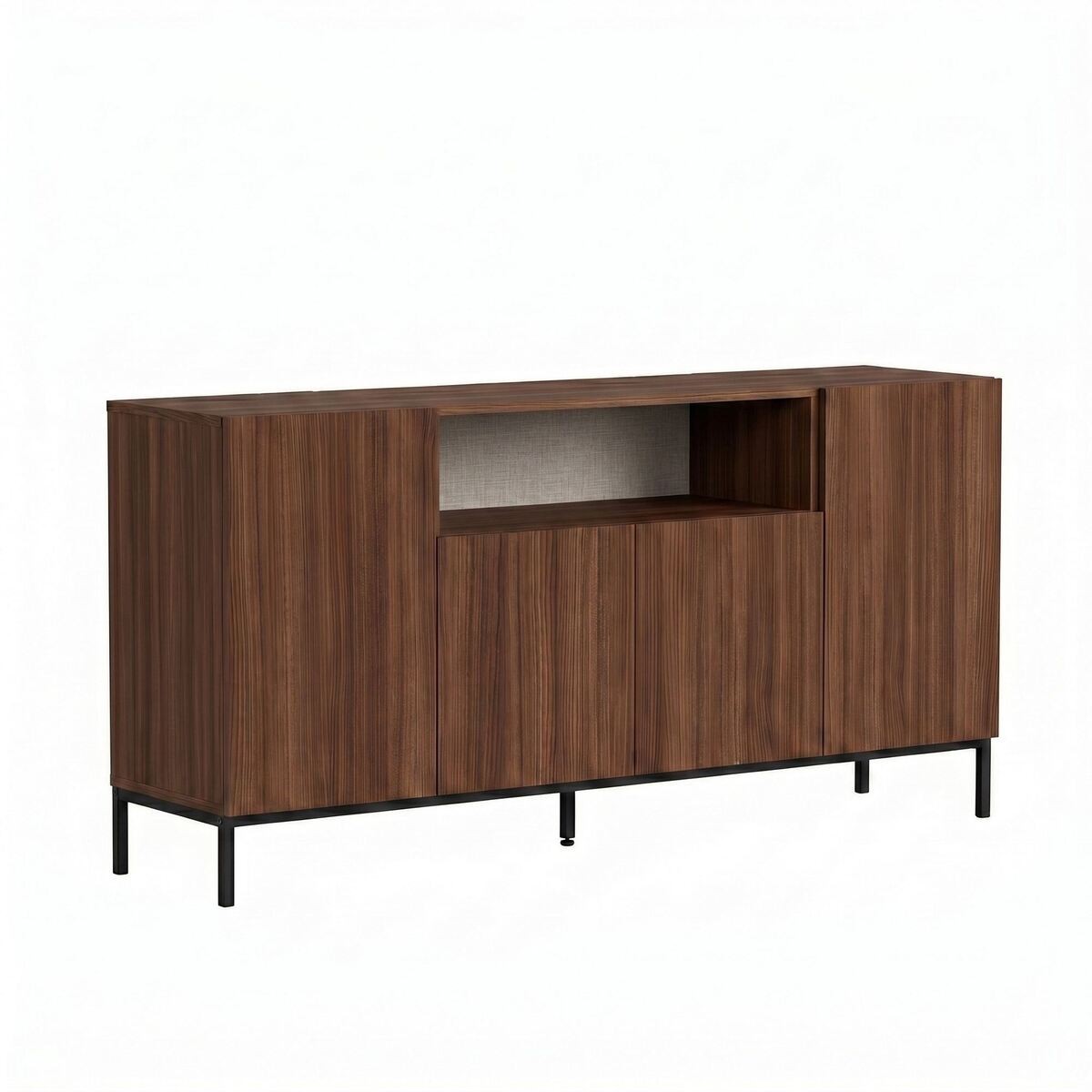 Buffet 4 portes 1 niche - OLIVER noyer, CALICOSY