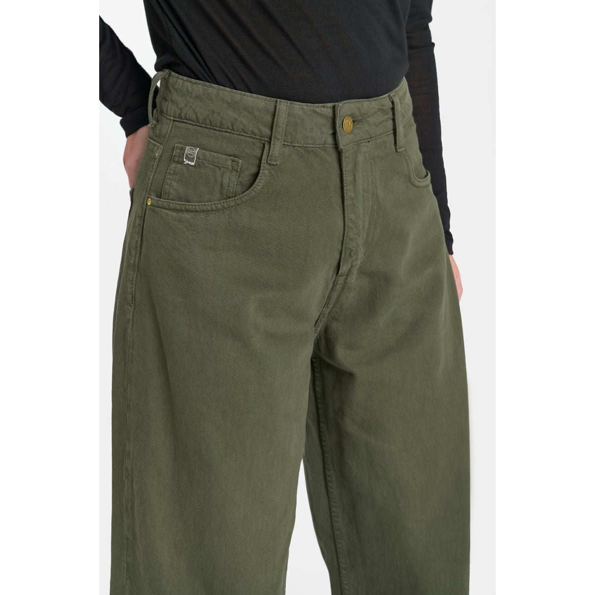 Jeans loose, large RINA, longueur 34 moss, LE TEMPS DES CERISES