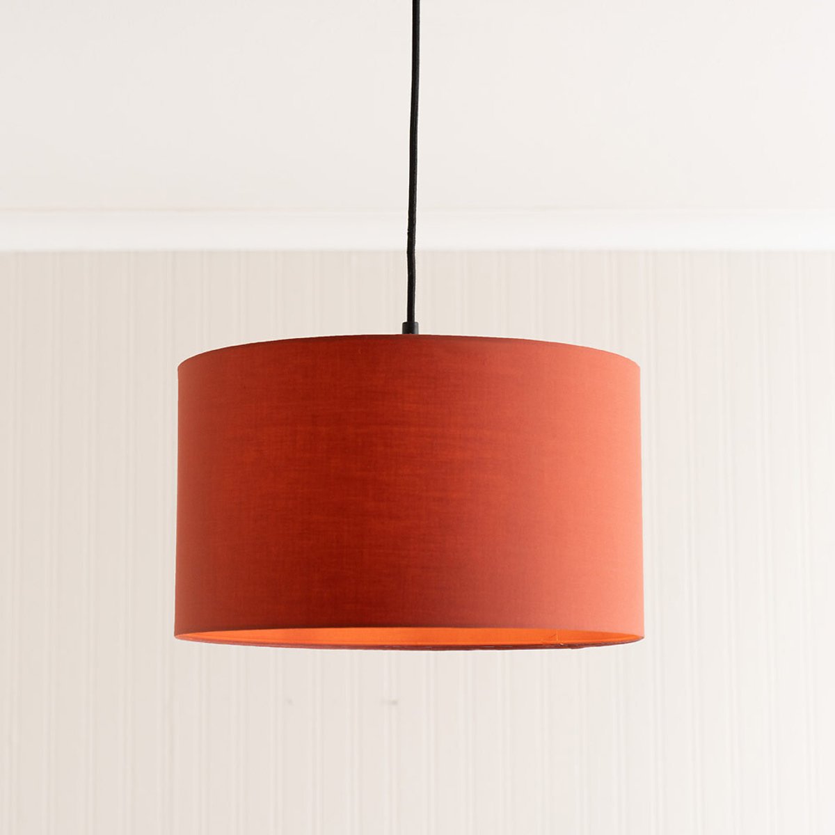 35.5cm Rachelle Rust Red Fabric Shade orange, SO'HOME