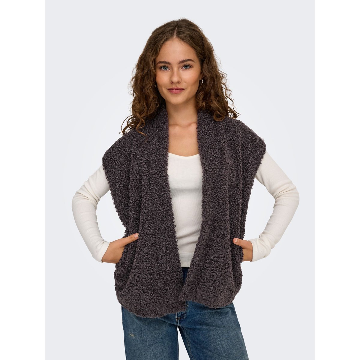 Gilet En Peluche marron - seal brown 1, ONLY