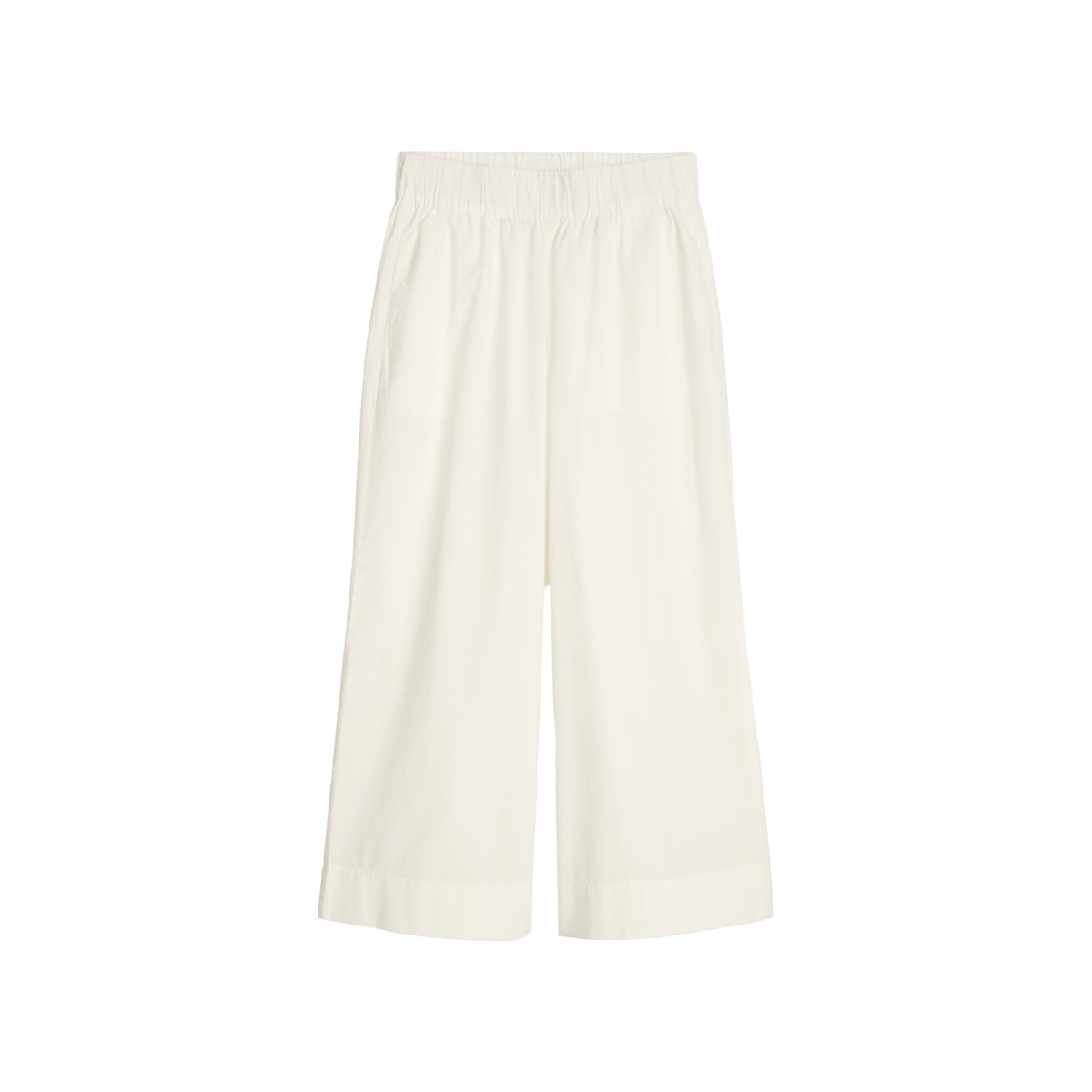 Culotte relaxed en popeline Papertouch blanc, MARC O’POLO DENIM