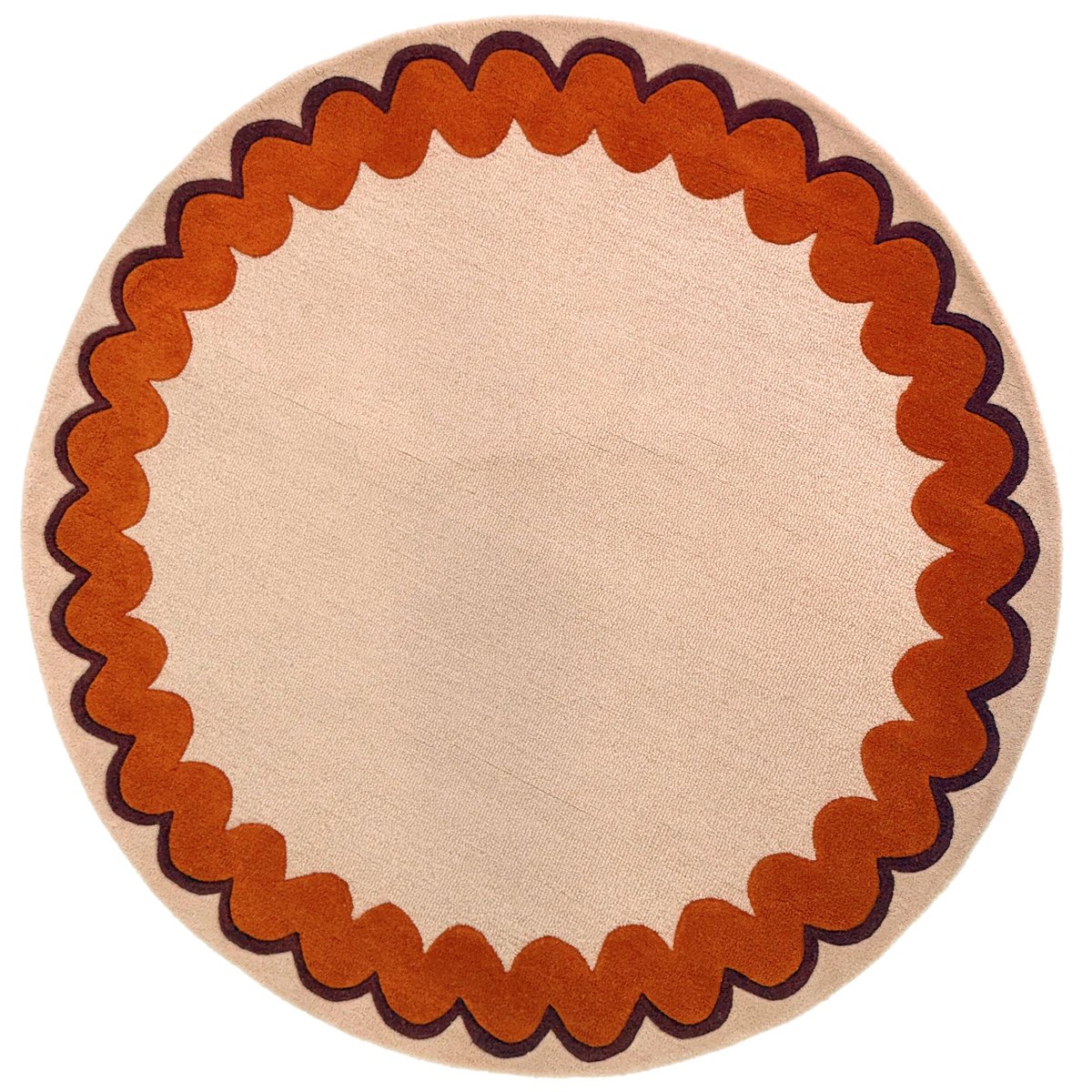 Tapis rond en laine WIGGLE orange, FLAIR RUGS