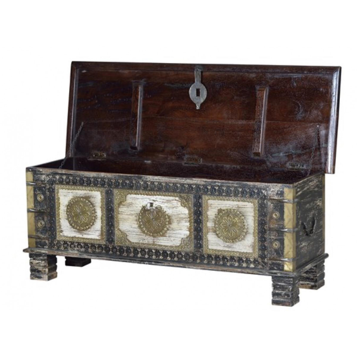 Coffre bronze marron, DECORATION D’AUTREFOIS