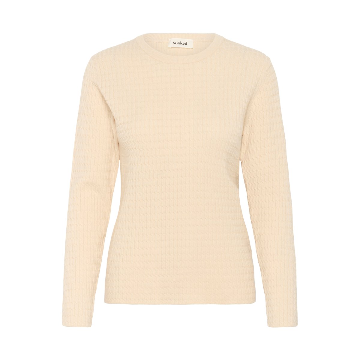 Pullover tricoté beige sandshell, SOAKED IN LUXURY