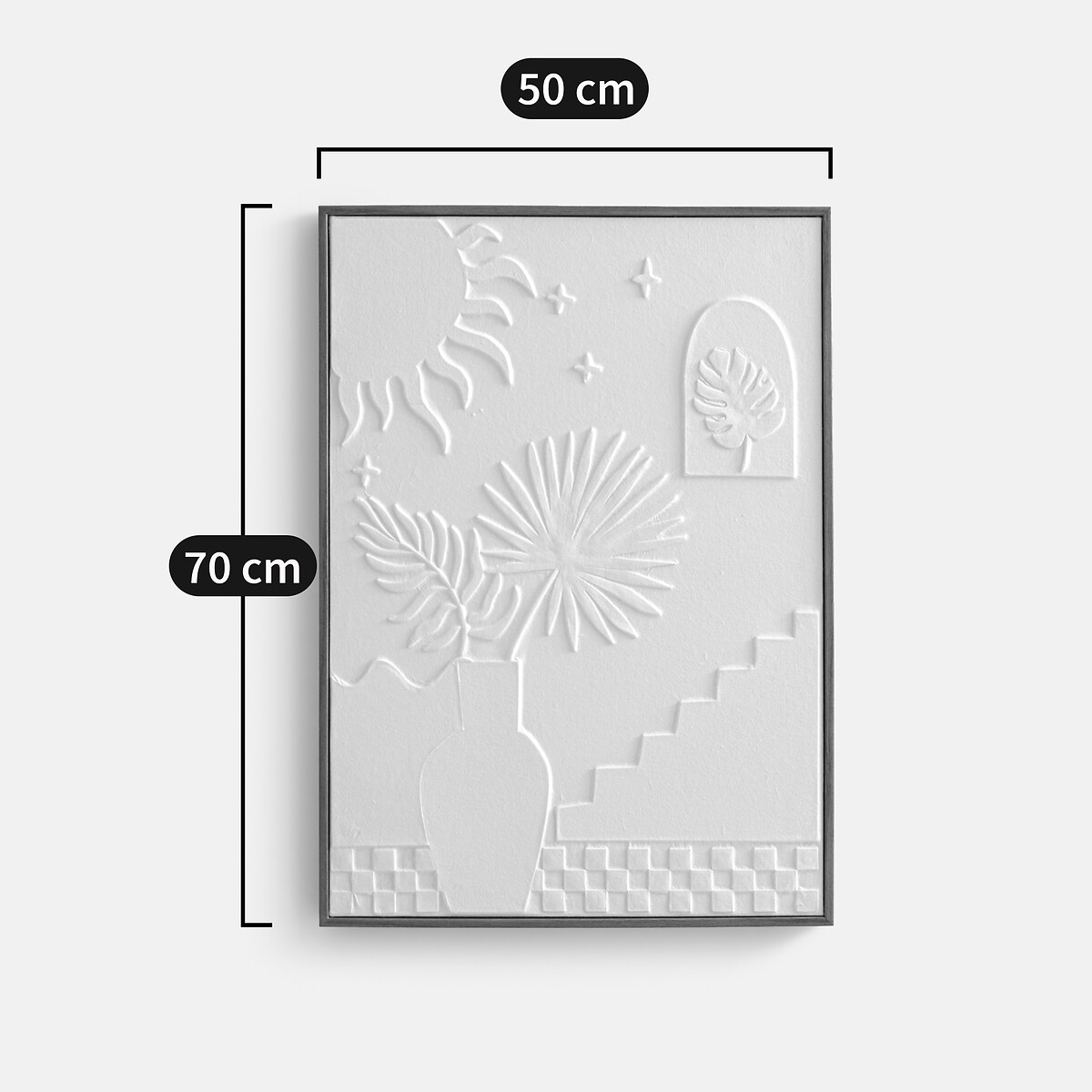 Santora Framed Canvas, L50 X H70cm ecru , LA REDOUTE INTERIEURS